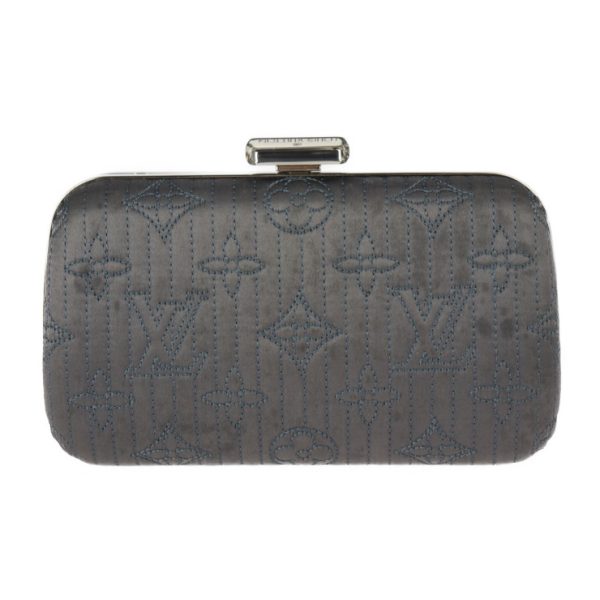 2301063007025 3 Louis Vuitton Minaudière Clutch Bag Monogram Motard Gray Silver Metal