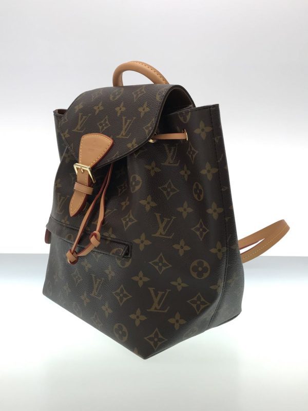 2324662044843 02 Louis Vuitton Montsouris NM PM Monogram Brown Rucksack Leather