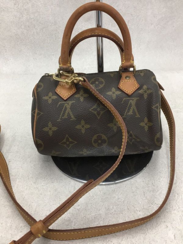 2333000567012 04 Louis Vuitton Mini Speedy Monogram Canvas Brown Shoulder Bag