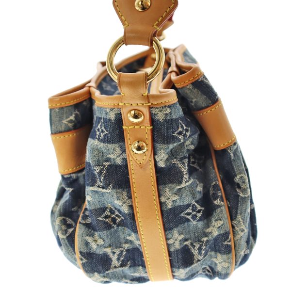 3 Louis Vuitton Porte Epol Leie MM Shoulder Bag Denim Blue