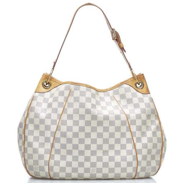 3 Louis Vuitton Damier Azur Galliera PM Shoulder Bag White