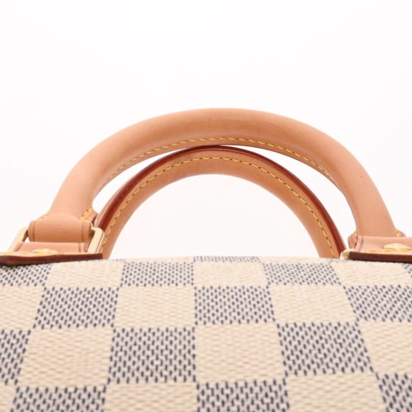 3 Louis Vuitton Damier Azur Speedy 25 White Canvas Handbag