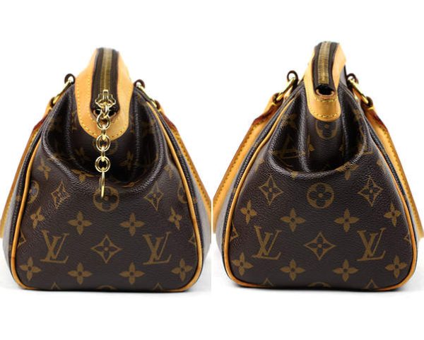 3 Louis Vuitton Tivoli PM Handbag Monogram Canvas Brown