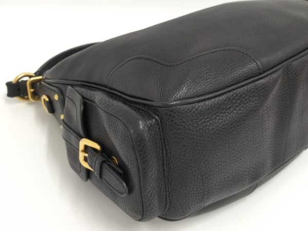 3 Prada Shoulder Bag Leather Black