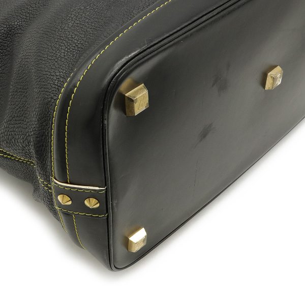 3 Louis Vuitton Suhari Lockit GM Shoulder Bag Leather Noir Black Black Gold Hardware