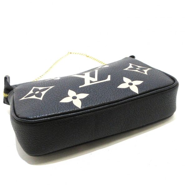 3 Louis Vuitton Mini Pochette Accessoire Handbag Black Beige
