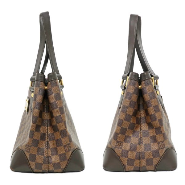 3 Louis Vuitton Hampstead PM Tote Bag Handbag Damier Dark Brown