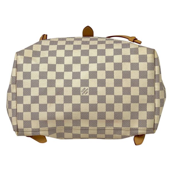 3 Louis Vuitton Sperone Backpack Daypack Rucksack Damier Azur White