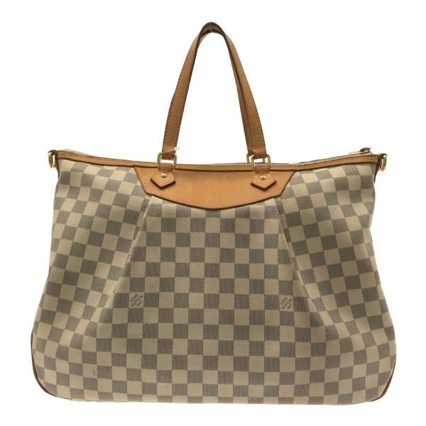 3 Louis Vuitton Siracusa GM Handbag Azur Damier Azur Canvas