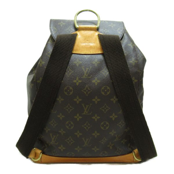 3 Louis Vuitton Montsouris GM Rucksack Backpack Canvas Monogram Brown