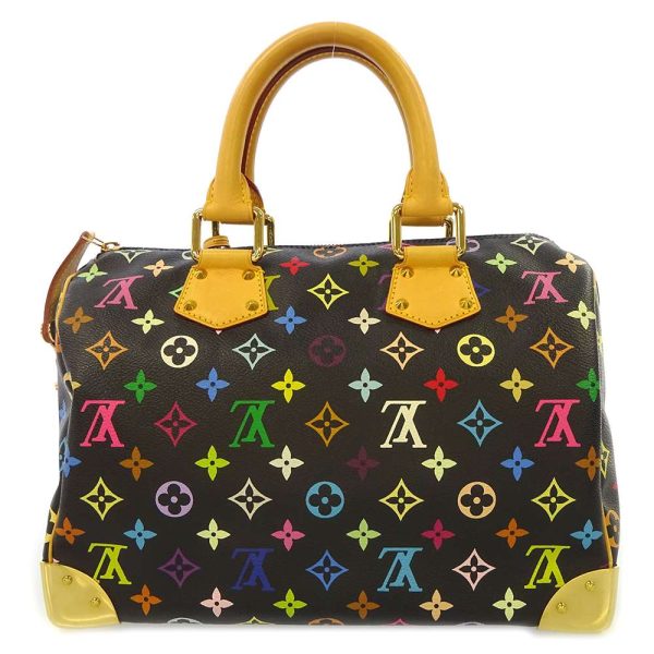 3 Louis Vuitton Handbag Monogram Multicolor Speedy 30 Noir