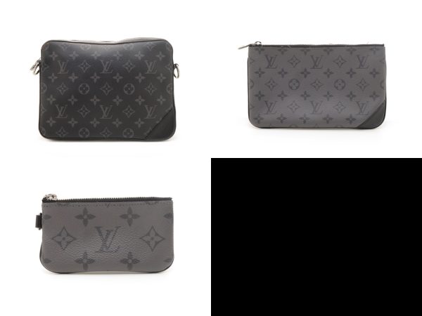 3 Louis Vuitton Bag Trio Messenger Monogram Eclipse