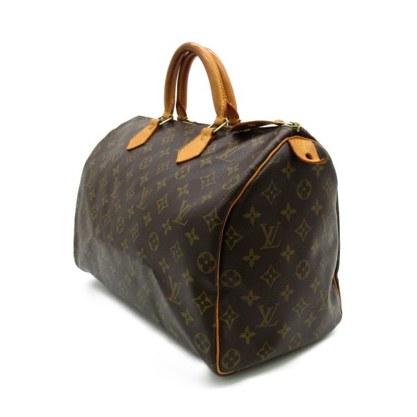 3 Louis Vuitton Speedy 35 Handbag PVC Coated Canvas Monogram