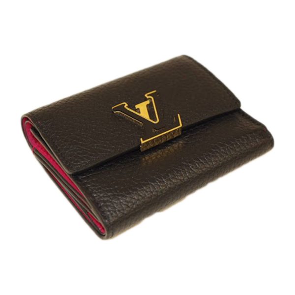 3 Louis Vuitton Portefeuille Capucines XS Noir Trifold Wallet