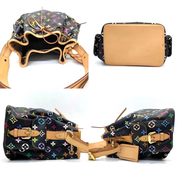 3 Louis Vuitton Multicolor Petite Noe Shoulder Bag Black Gold Metal Fittings