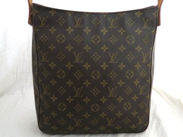 3 Louis Vuitton Monogram Looping MM Shoulder Bag One Shoulder Brown x Gold Hardware