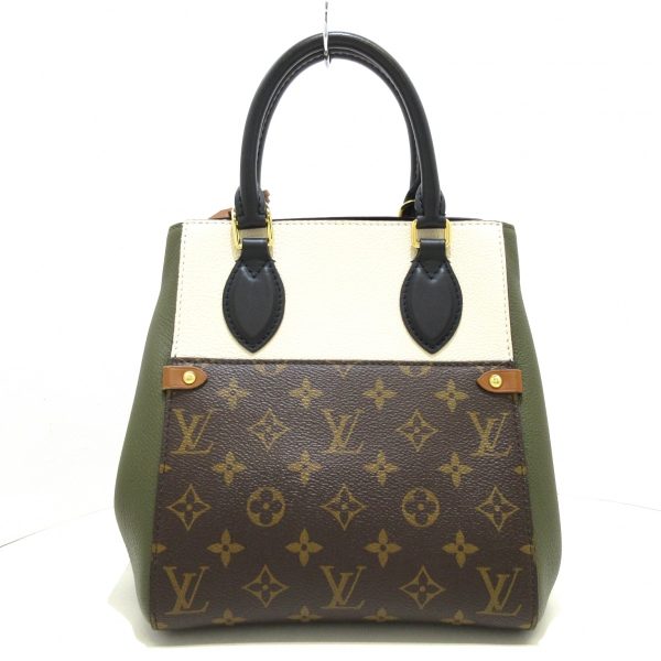 3 Louis Vuitton Fold PM Tote Bag Claim X Khaki X Noir Monogram Canvas