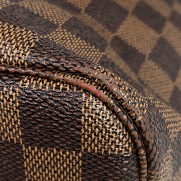 3 Louis Vuitton Neverfull MM Shoulder Bag Shopping Tote Bag Damier Brown