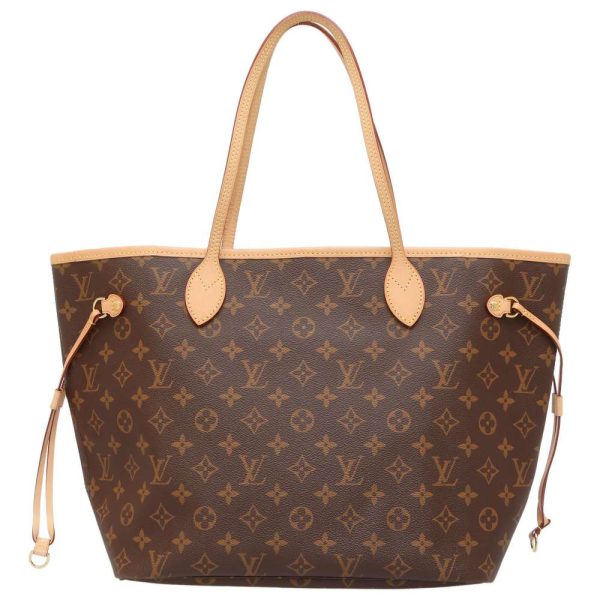 3 Louis Vuitton Tote Bag Monogram Neverfull MM With Pouch