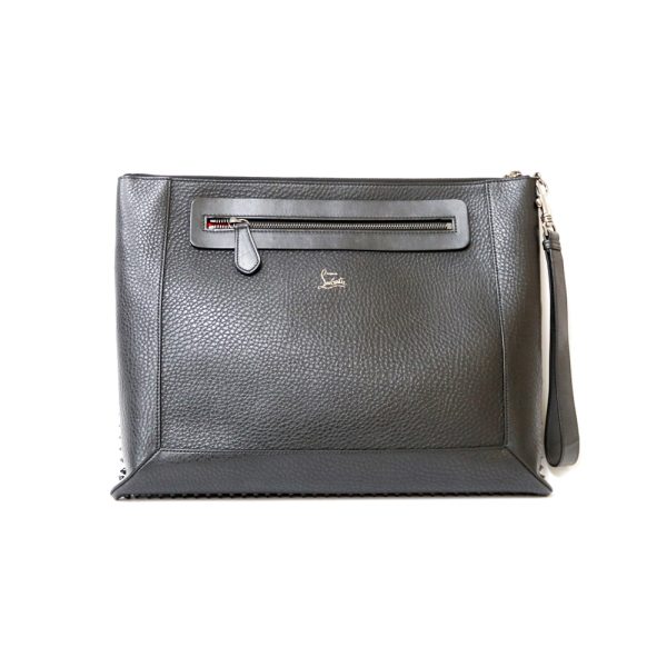 3 Christian Louboutin Clutch Bag Leather Black