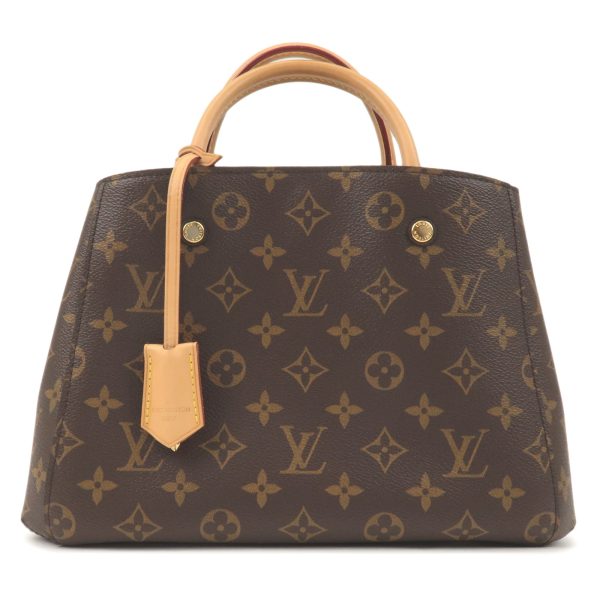 36799 5 1 Louis Vuitton Monogram Montaigne BB Nume Leather Shoulder Bag