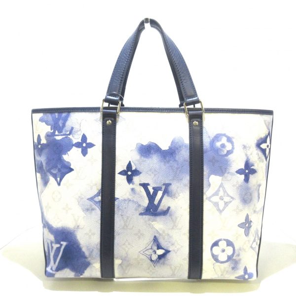 36879664 3 Louis Vuitton Weekend Tote PM Blue Water Monogram Canvas