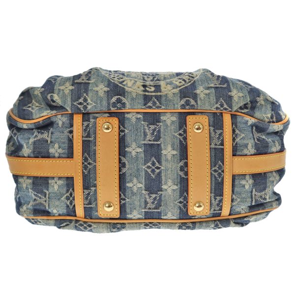 4 Louis Vuitton Porte Epol Leie MM Shoulder Bag Denim Blue