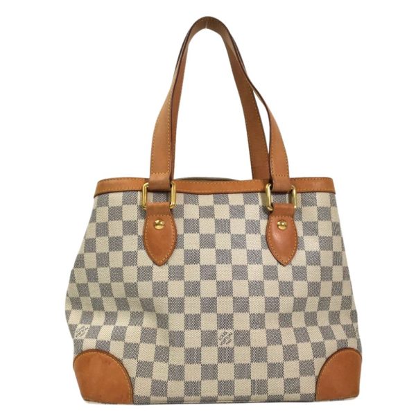 4 Louis Vuitton Hampstead PM Shoulder Bag Damier Azur Canvas White