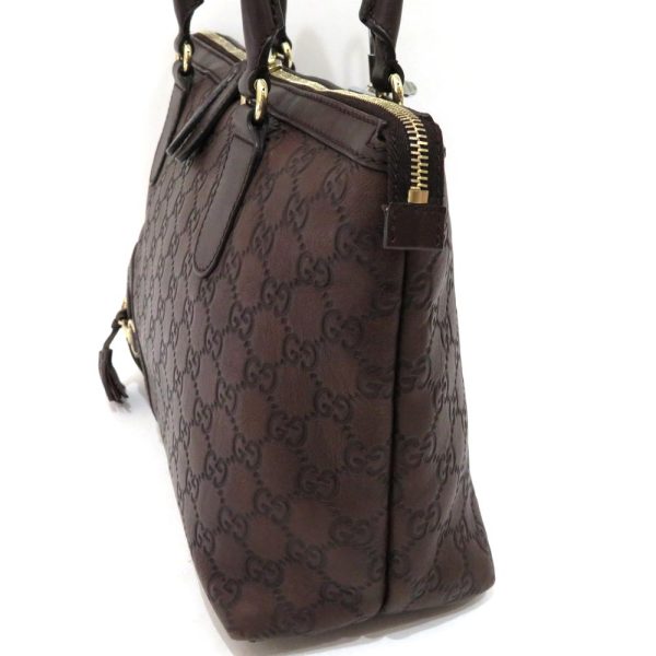 4 Gucci Shima Tote Bag Horsebit AB Rank Dark Brown