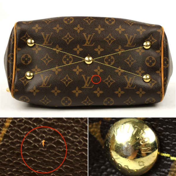 4 Louis Vuitton Tivoli PM Handbag Monogram Canvas Brown