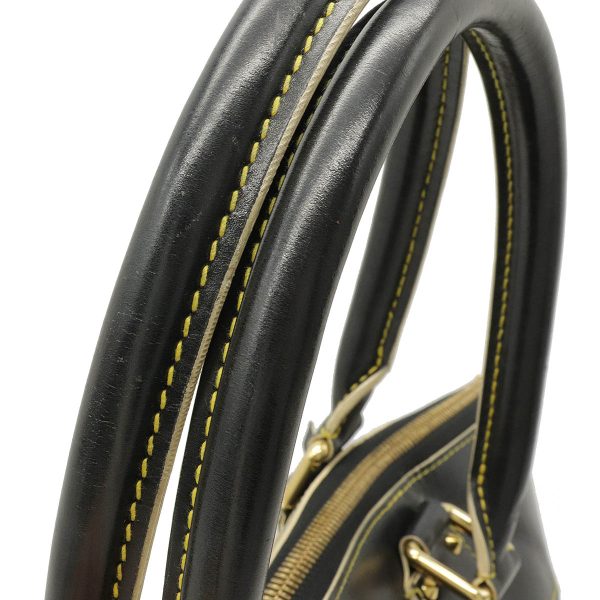 4 Louis Vuitton Suhari Lockit GM Shoulder Bag Leather Noir Black Black Gold Hardware