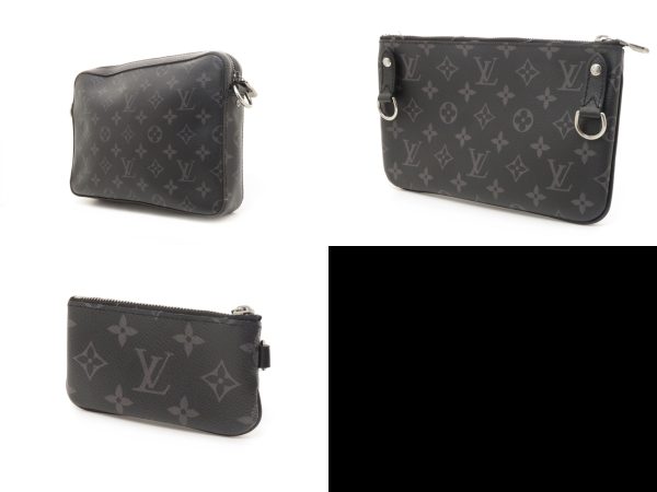 4 Louis Vuitton Bag Trio Messenger Monogram Eclipse