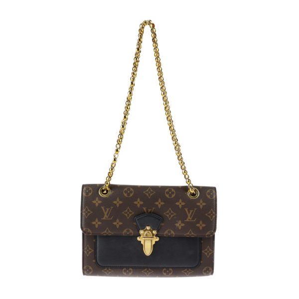 4 Louis Vuitton Victoire Shoulder Bag Monogram Canvas Calfskin Brown