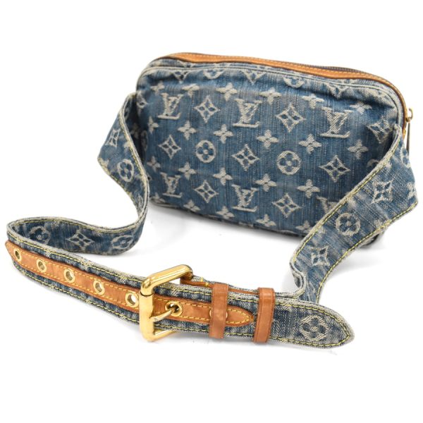 4 Louis Vuitton Bum Bag Body Bag Monogram Denim Blue