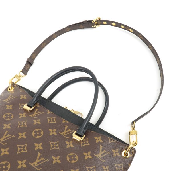 4 Louis Vuitton Monogram Pallas Handbag Shoulder Bag Noir