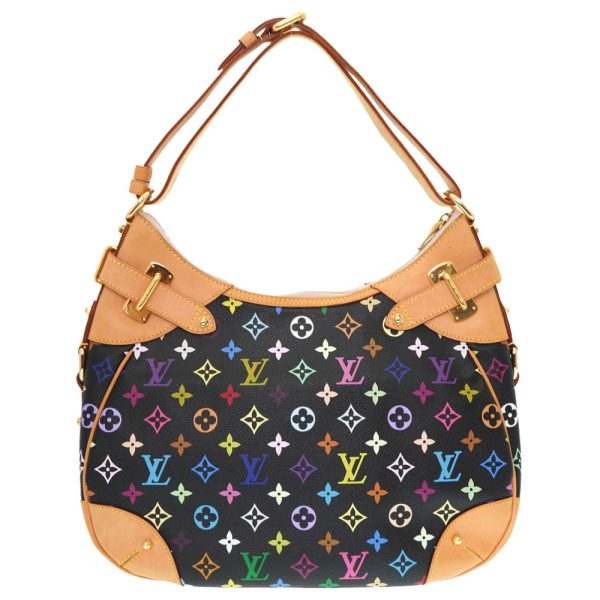 4m0057beg5 1 Louis Vuitton Monogram Multicolor Greta Noir Shoulder Bag Black