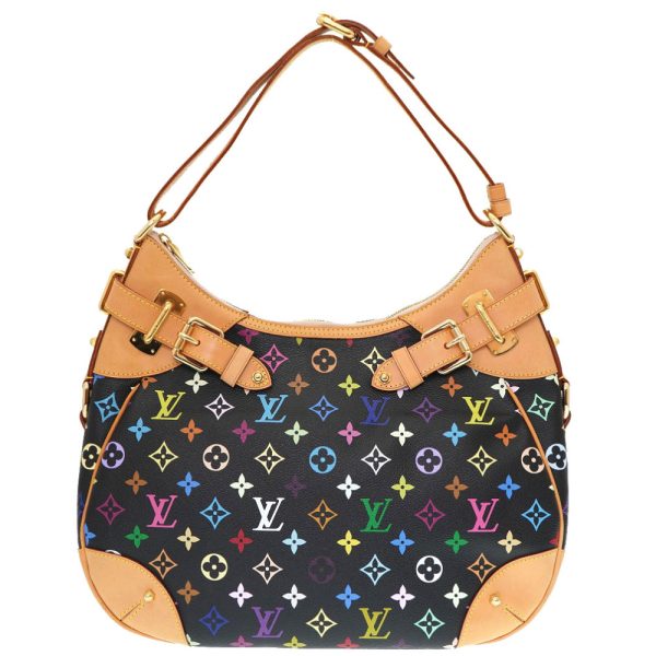 4m0057beg5 2 Louis Vuitton Monogram Multicolor Greta Noir Shoulder Bag Black