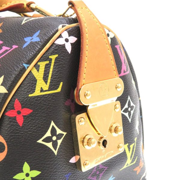 4m0076bga5 6 Louis Vuitton Monogram Multicolor Speedy 30 Noir Handbag