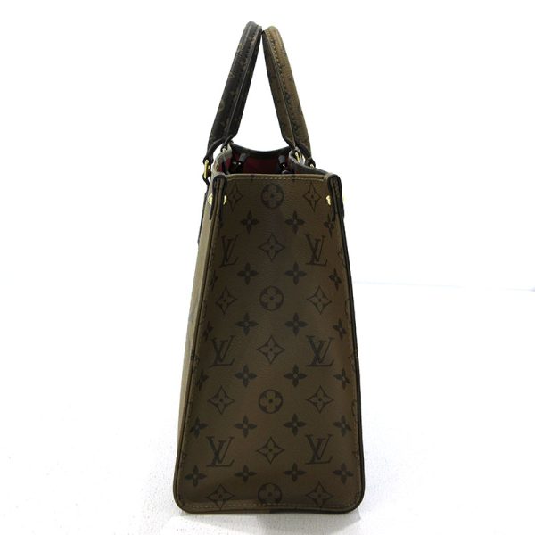 5 Louis Vuitton Monogram Reverse On The Go MM 2way Bag Tote Bag