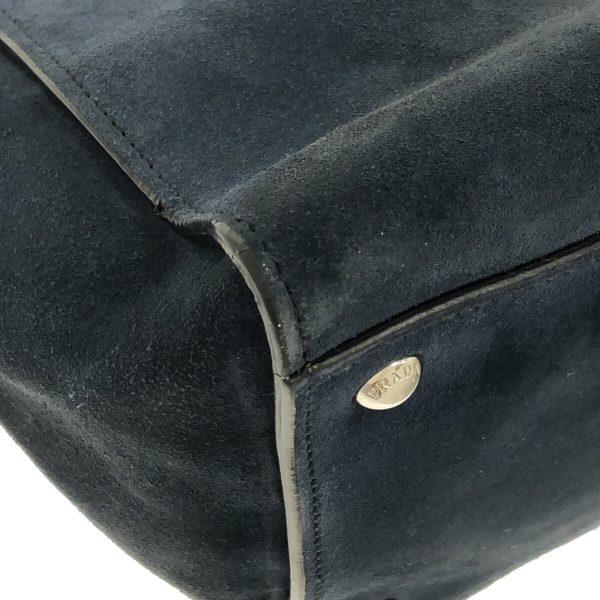 5 Prada Tote Bag Dark Navy Suede