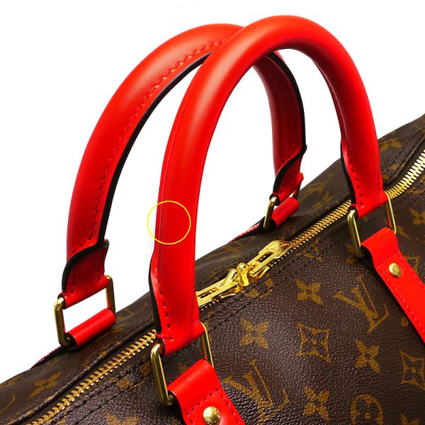 5 Louis Vuitton Keepall Bandouliere 50 Monogram Red