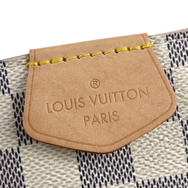 5 Louis Vuitton Graceful PM Shoulder Bag Damier Azur White