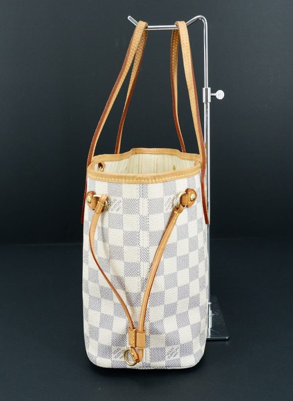 5 Louis Vuitton Neverfull PM Damier Azur Tote Bag Handbag