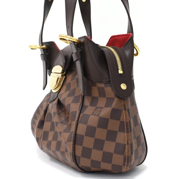 5000017884101398 2 Louis Vuitton Sistina PM Damier Ebene Canvas Leather Handbag