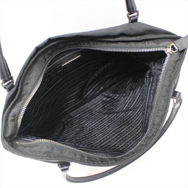 6 Prada Shoulder Bag Black Nylon Leather