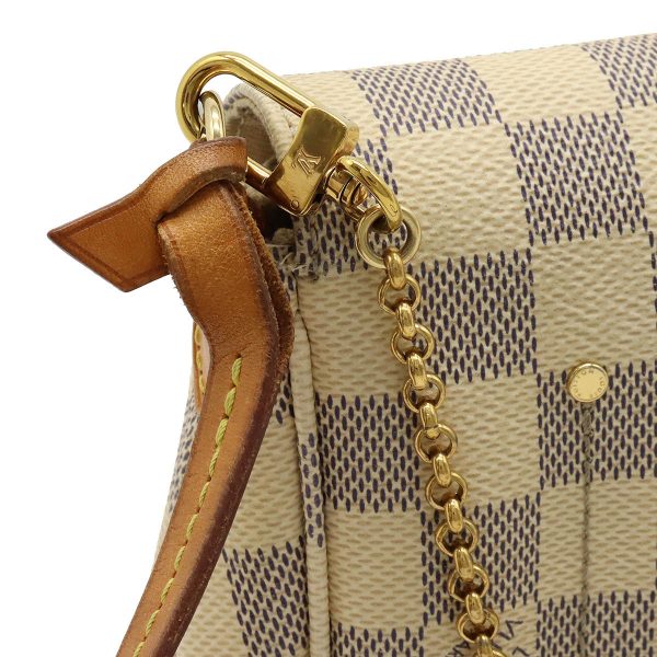 6 Louis Vuitton Damier Azur Favorite PM Accessory Pouch Chain Shoulder Bag