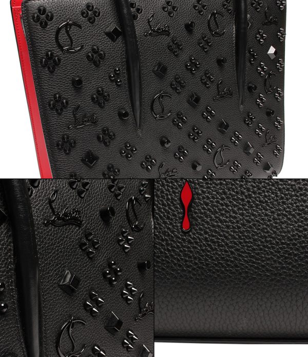 6 Christian Louboutin 2 Way Leather Handbag Paloma Medium Signature Spike Empire Leather