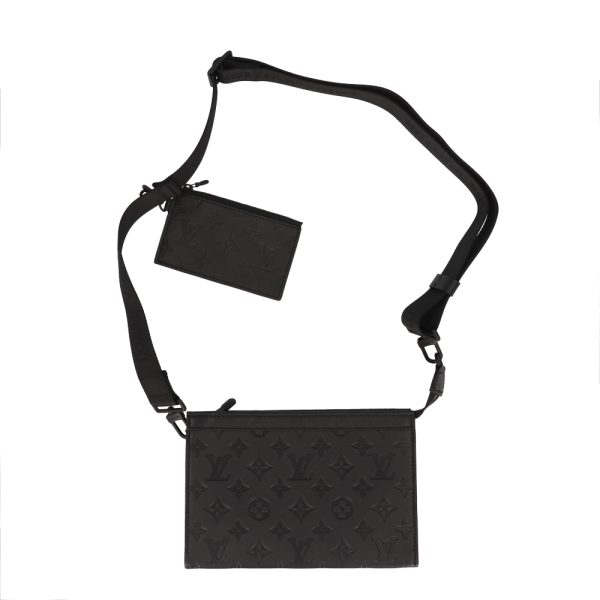 6 Louis Vuitton Gaston Wearable Wallet Shoulder Bag Purse Black