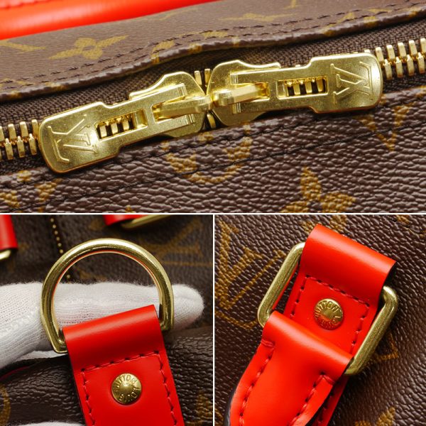 6 Louis Vuitton Keepall Bandouliere 50 Monogram Red