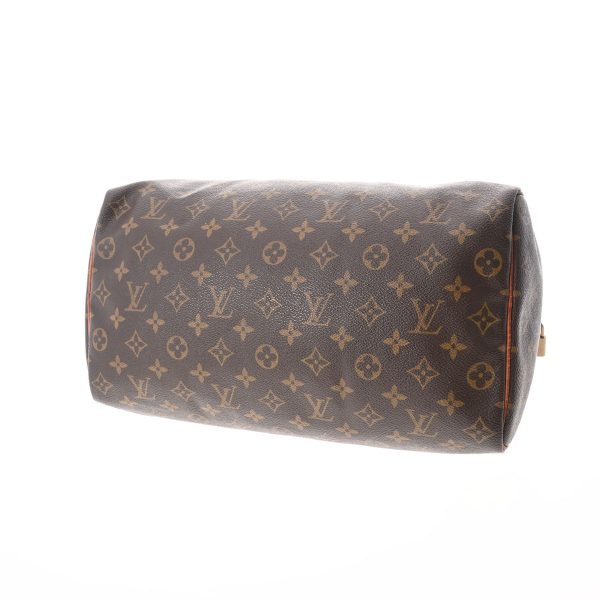 6 Louis Vuitton Monogram Speedy 35 Monogram Canvas Handbag Brown